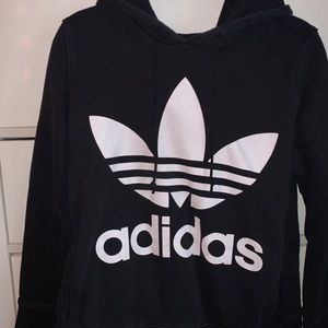 black and white adidas hoodie
